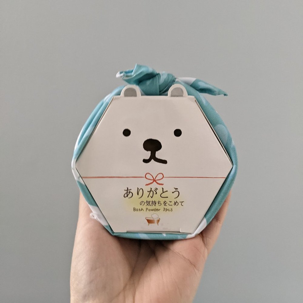 Bath Salts from Japan with Kawaii Handkerchief